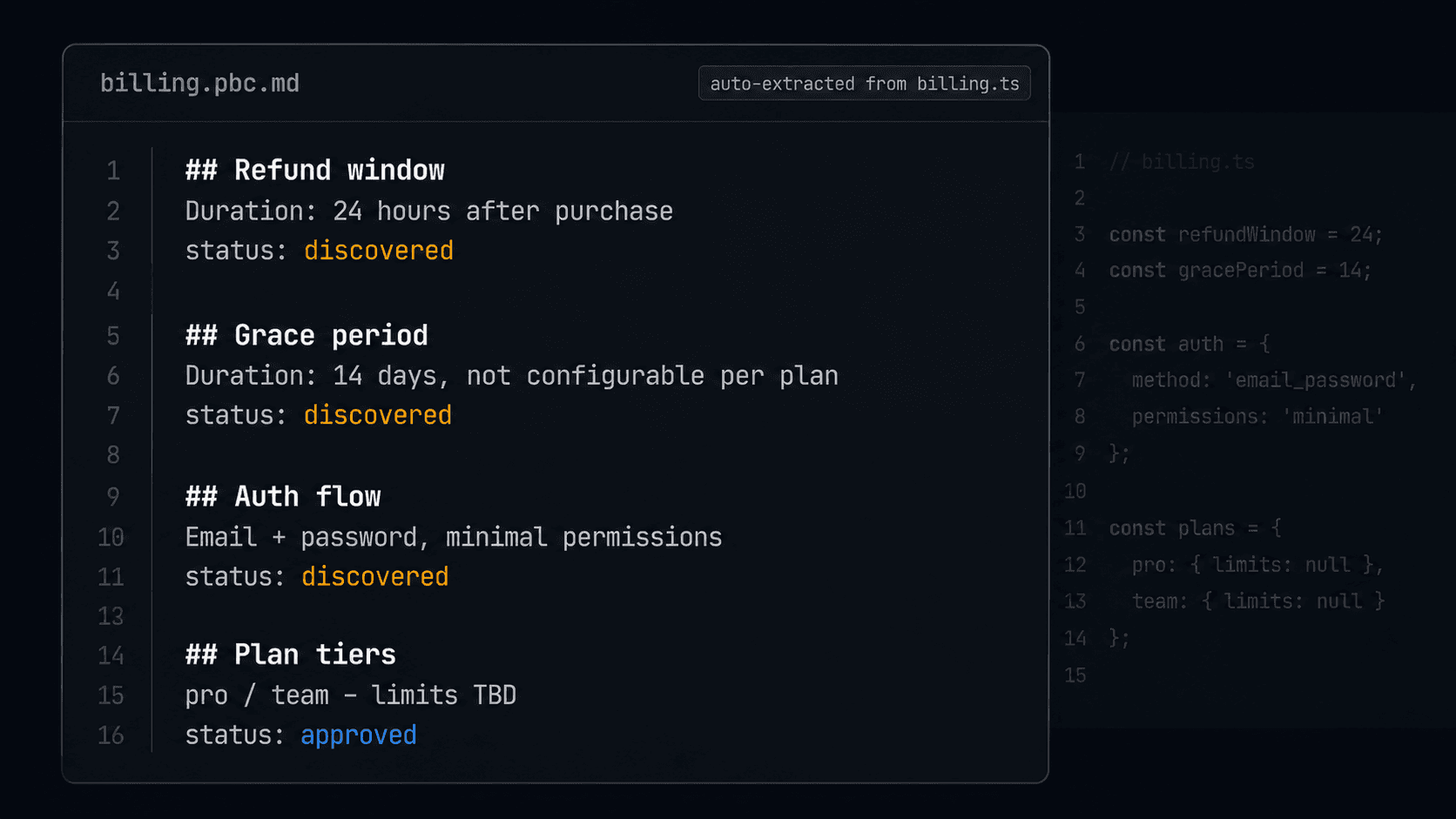 Auto-generated specs aren't reliable until you've signed off on them