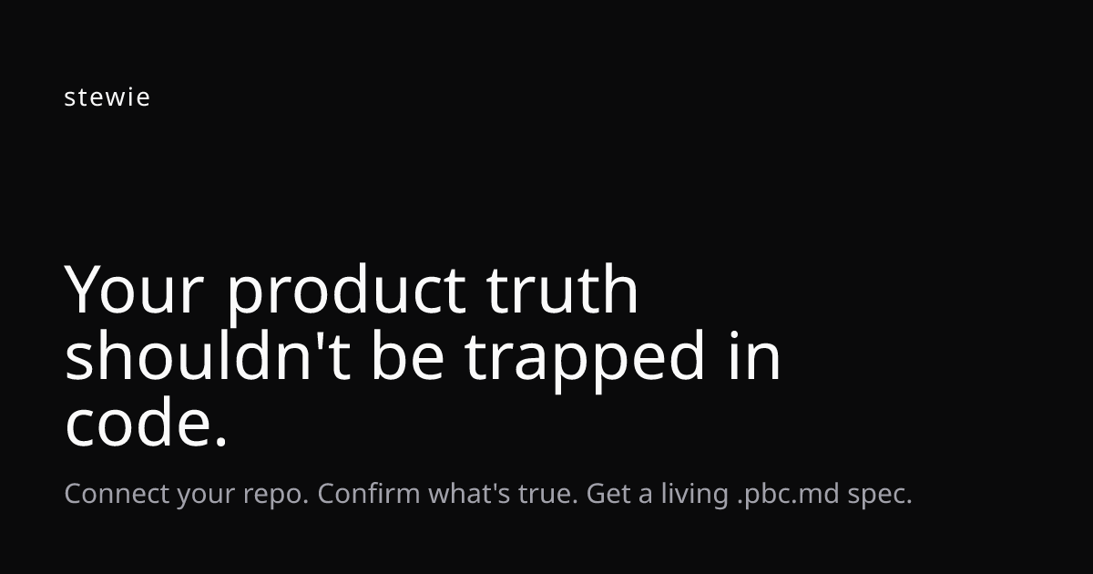 Stewie Blog — Product truth & behavior specs
